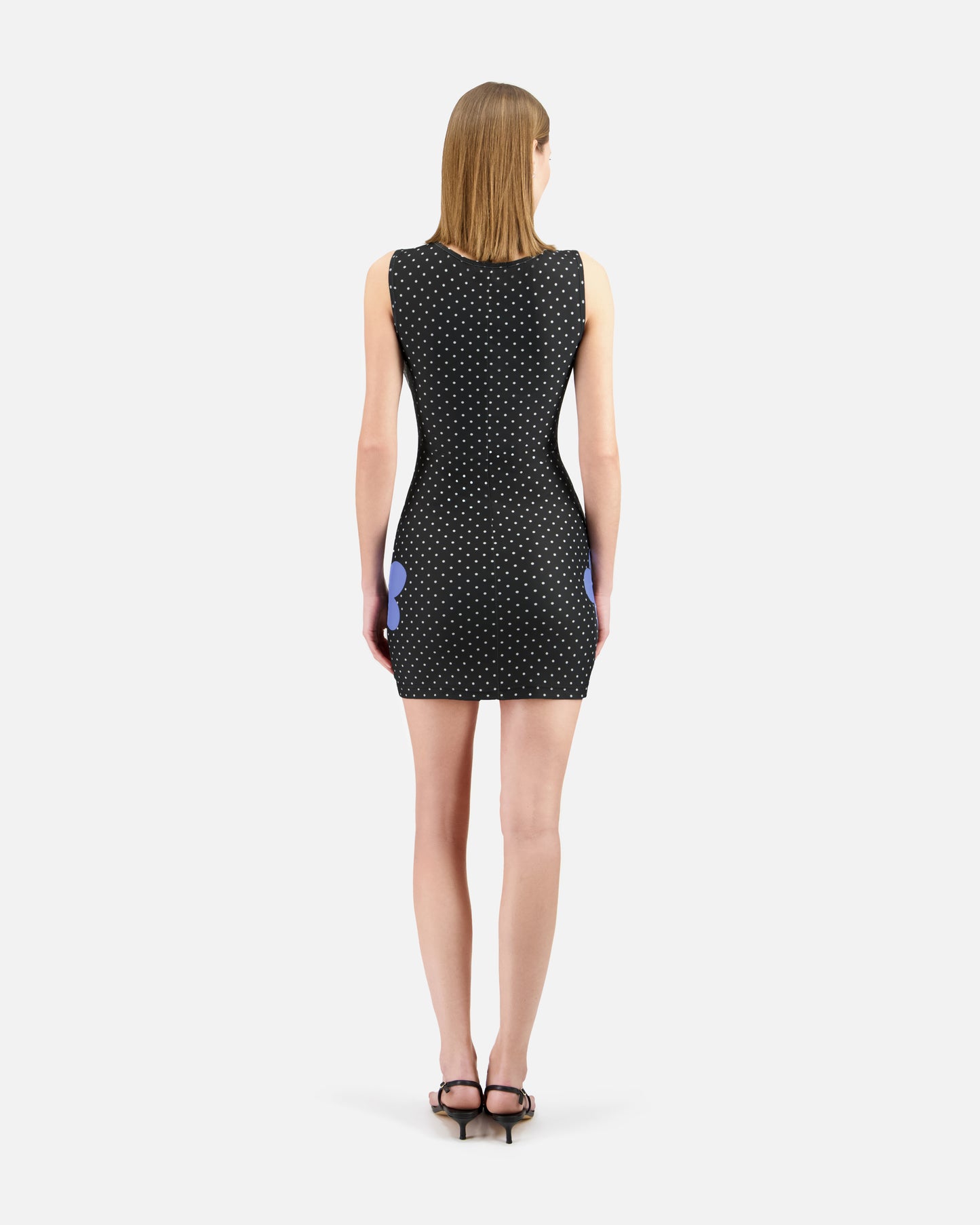 DOT AND FLOWER PRINTED DRESS