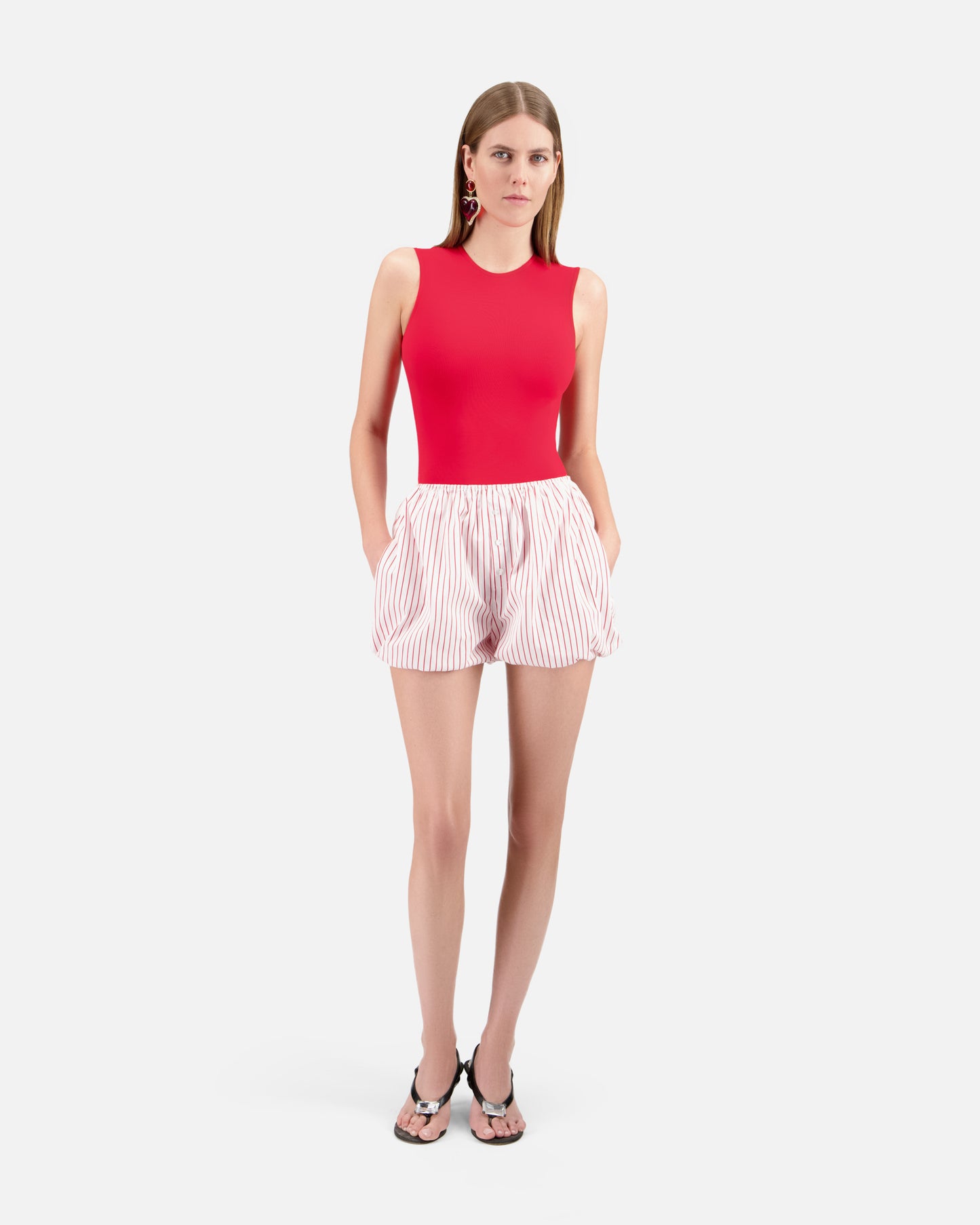 STRIPED BLOOMER SHORTS