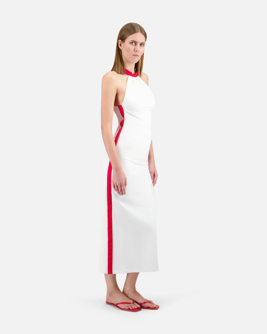 BICOLOUR LONG DRESS