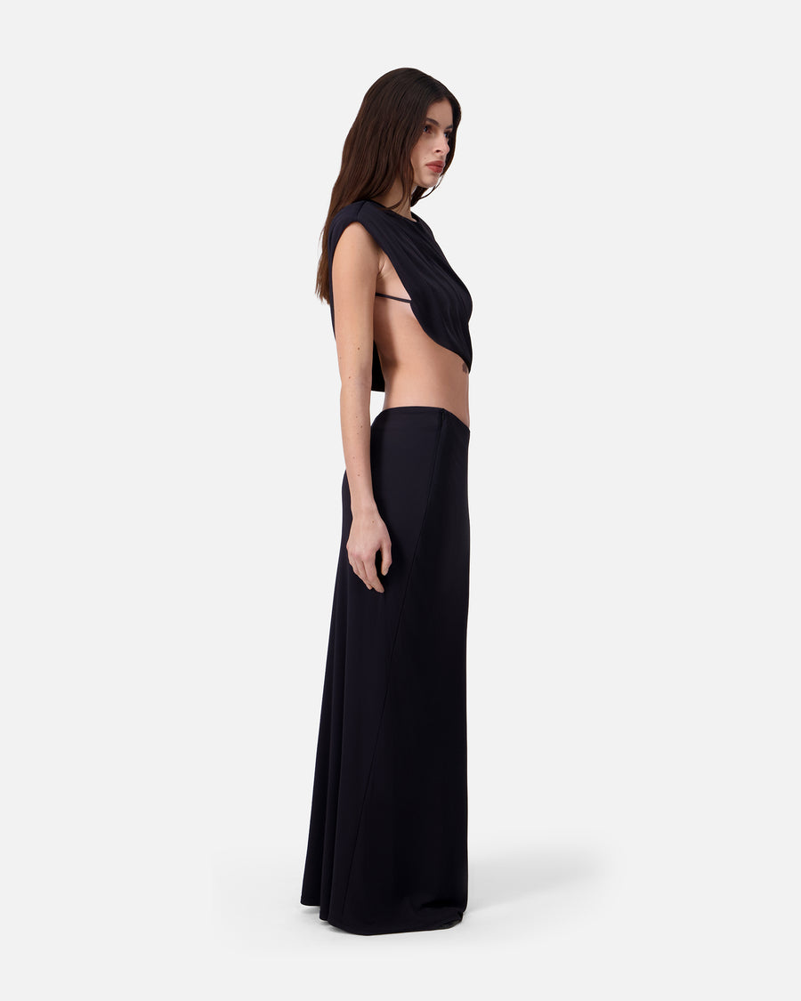 DRAPED CUT-OUT DRESS