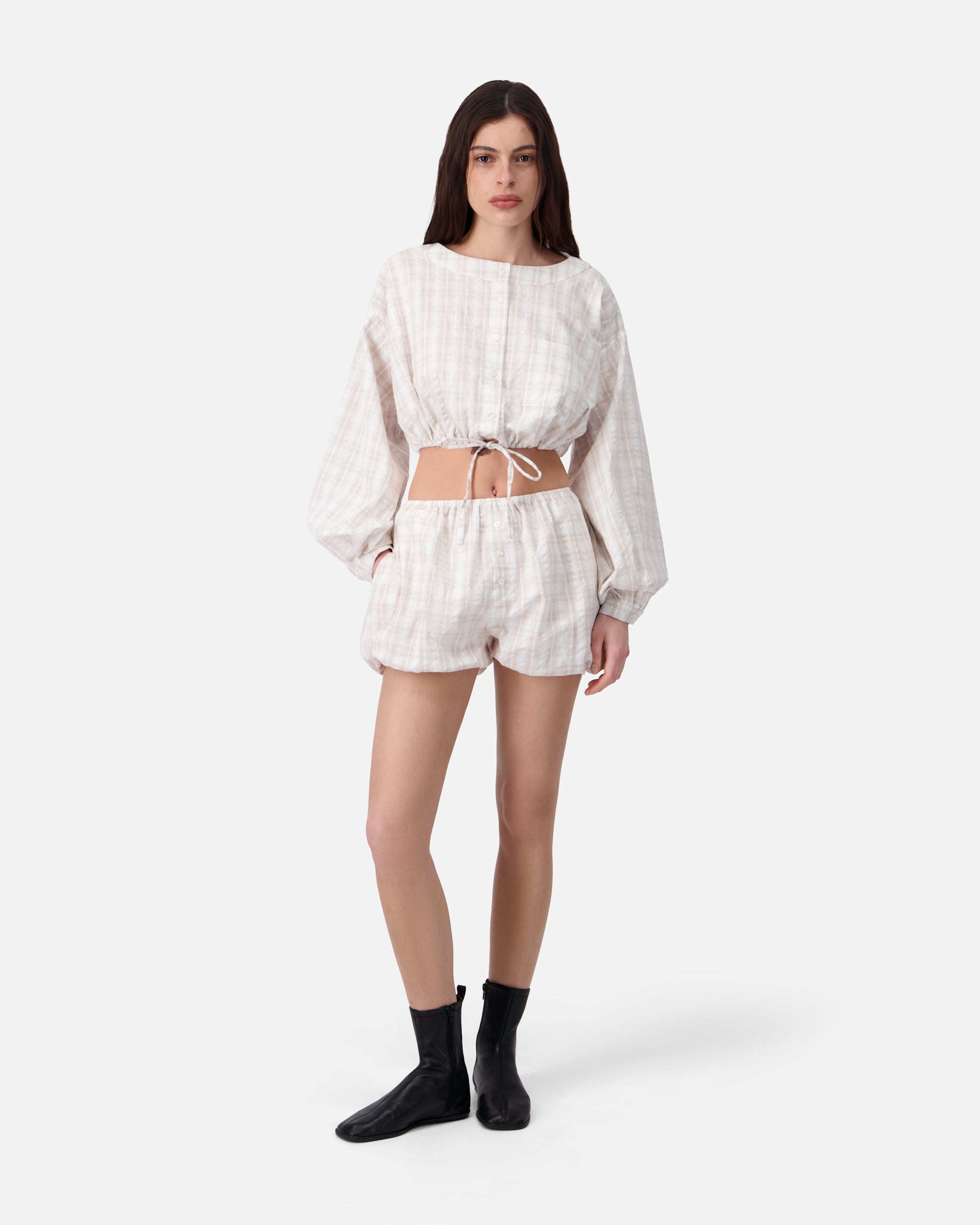 SEERSUCKER BLOOMER SHORT