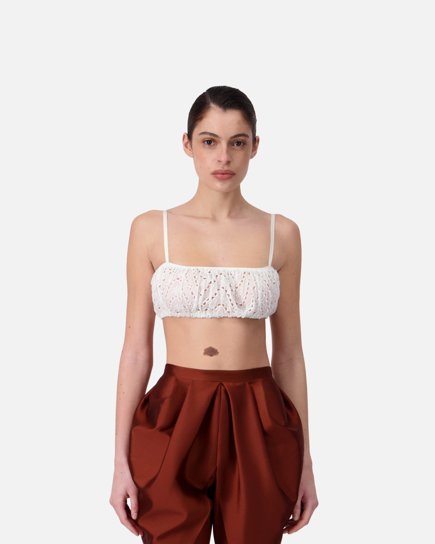 EMBROIDERED COTTON BRALETTE