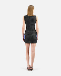 DOT AND FLOWER PRINTED DRESS
