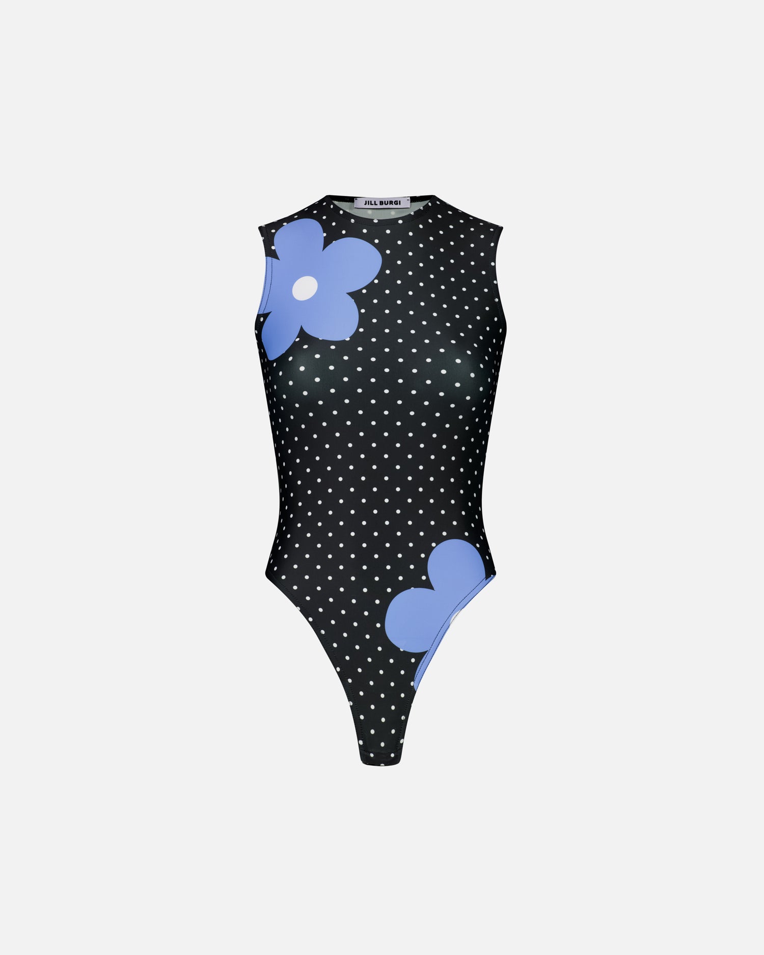 PRINTED STRETCH JERSEY BODYSUIT