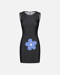 DOT AND FLOWER PRINTED DRESS