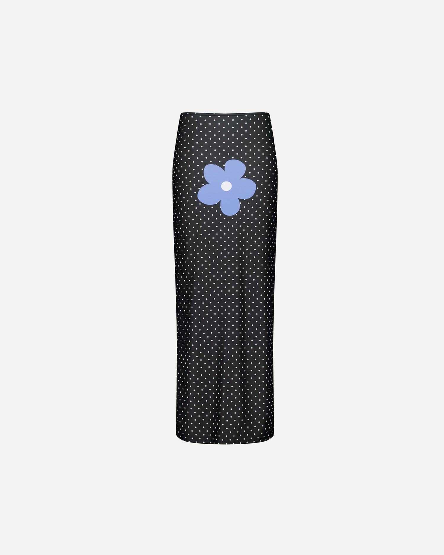 DOT AND FLOWER PRINTED TUBE SKIRT