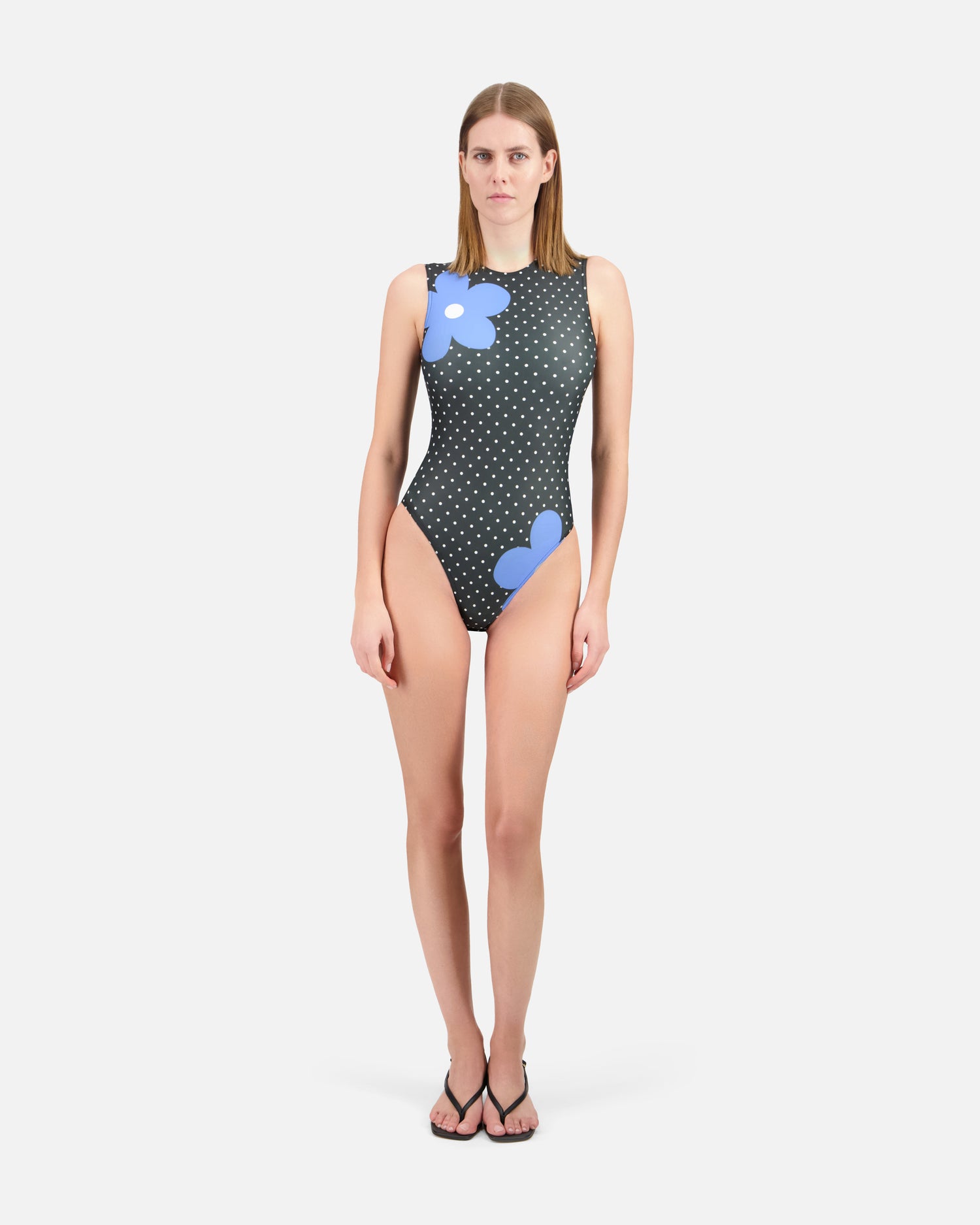 PRINTED STRETCH JERSEY BODYSUIT