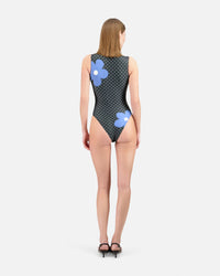 PRINTED STRETCH JERSEY BODYSUIT