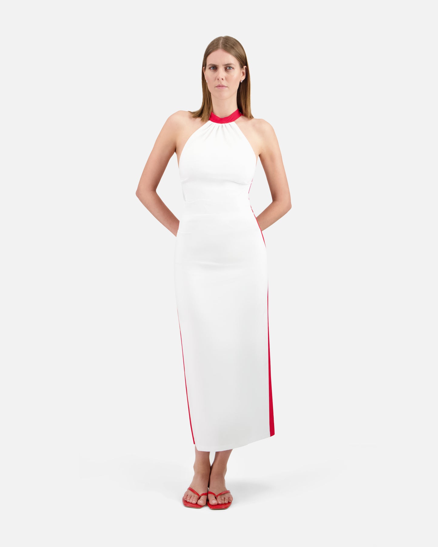 BICOLOUR LONG DRESS
