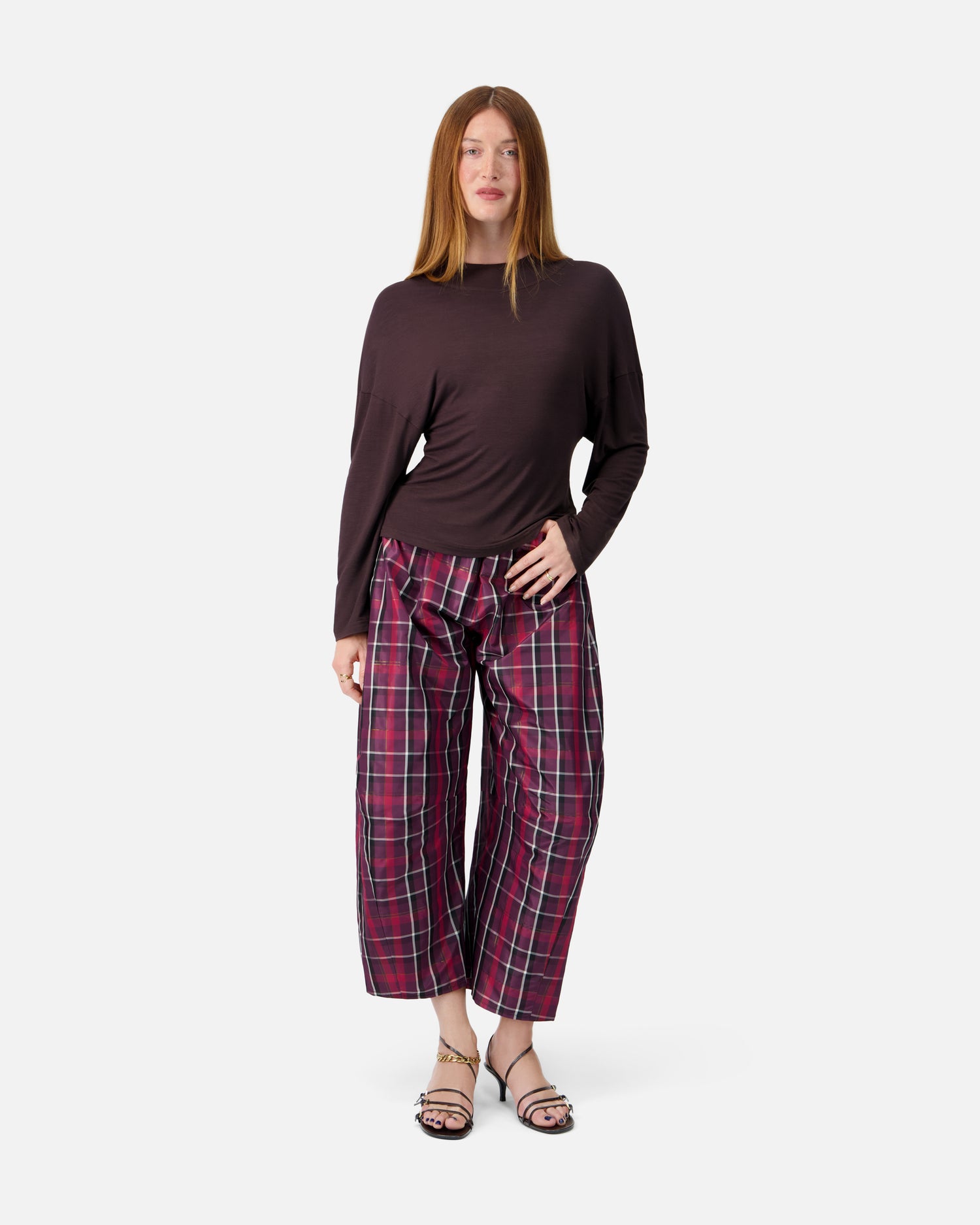 BALLOON SILK TROUSERS