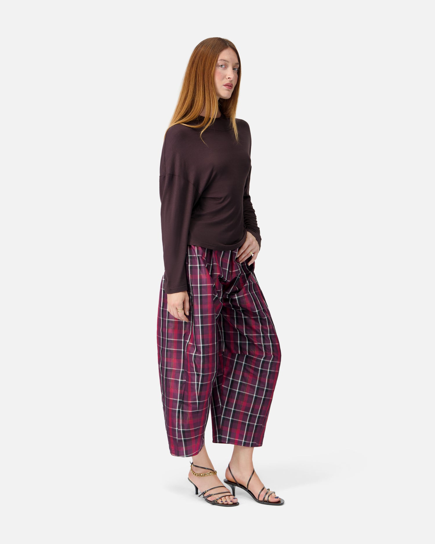 BALLOON SILK TROUSERS