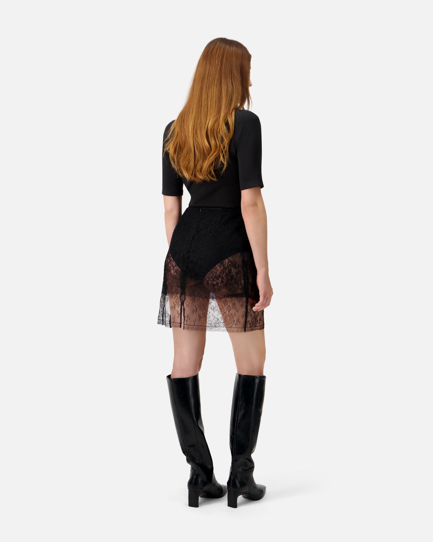 LACE PENCIL SKIRT