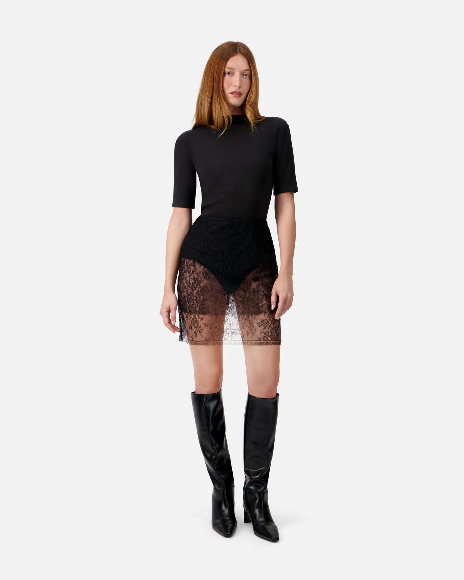 LACE PENCIL SKIRT