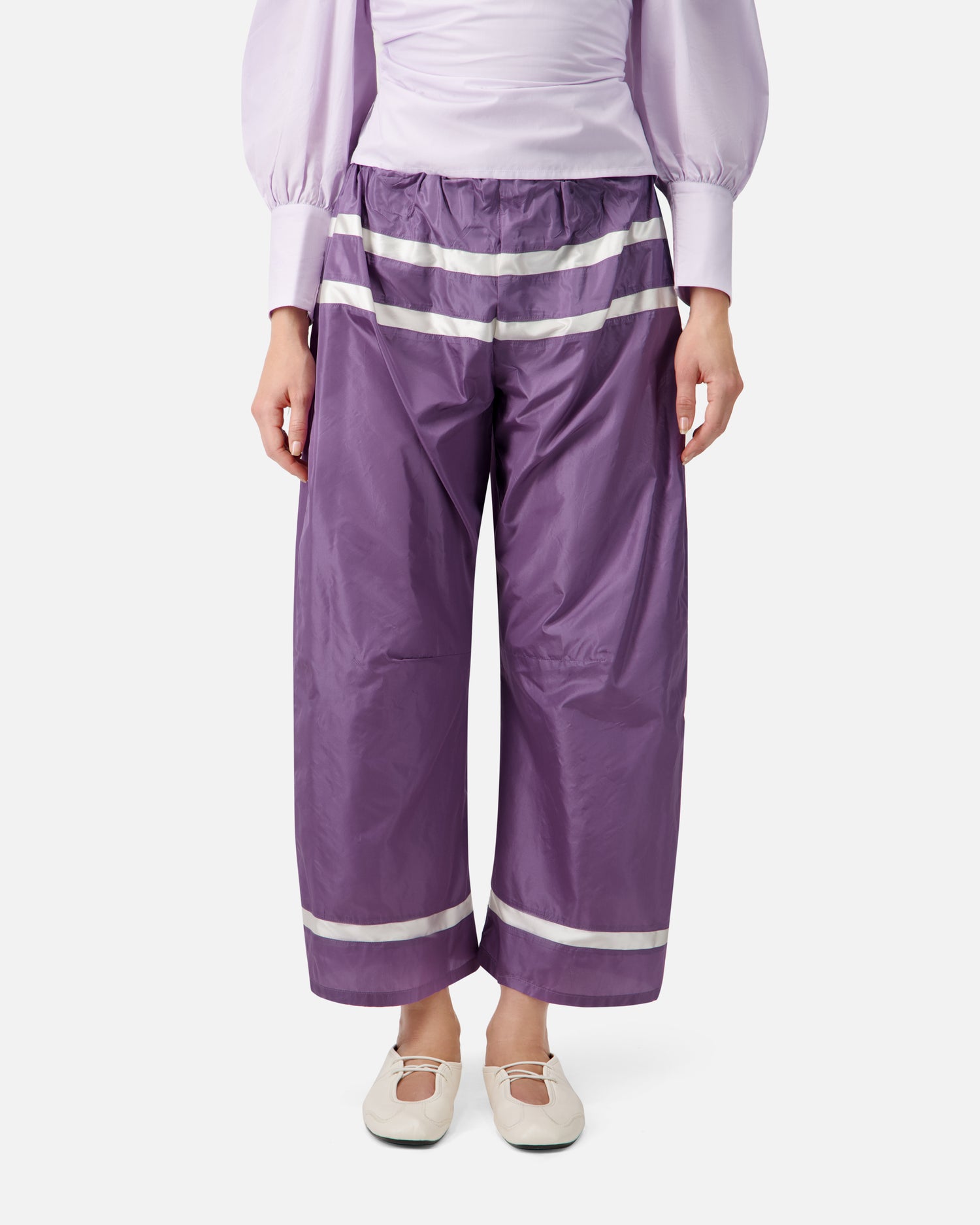 WIDE-LEG SILK TROUSERS