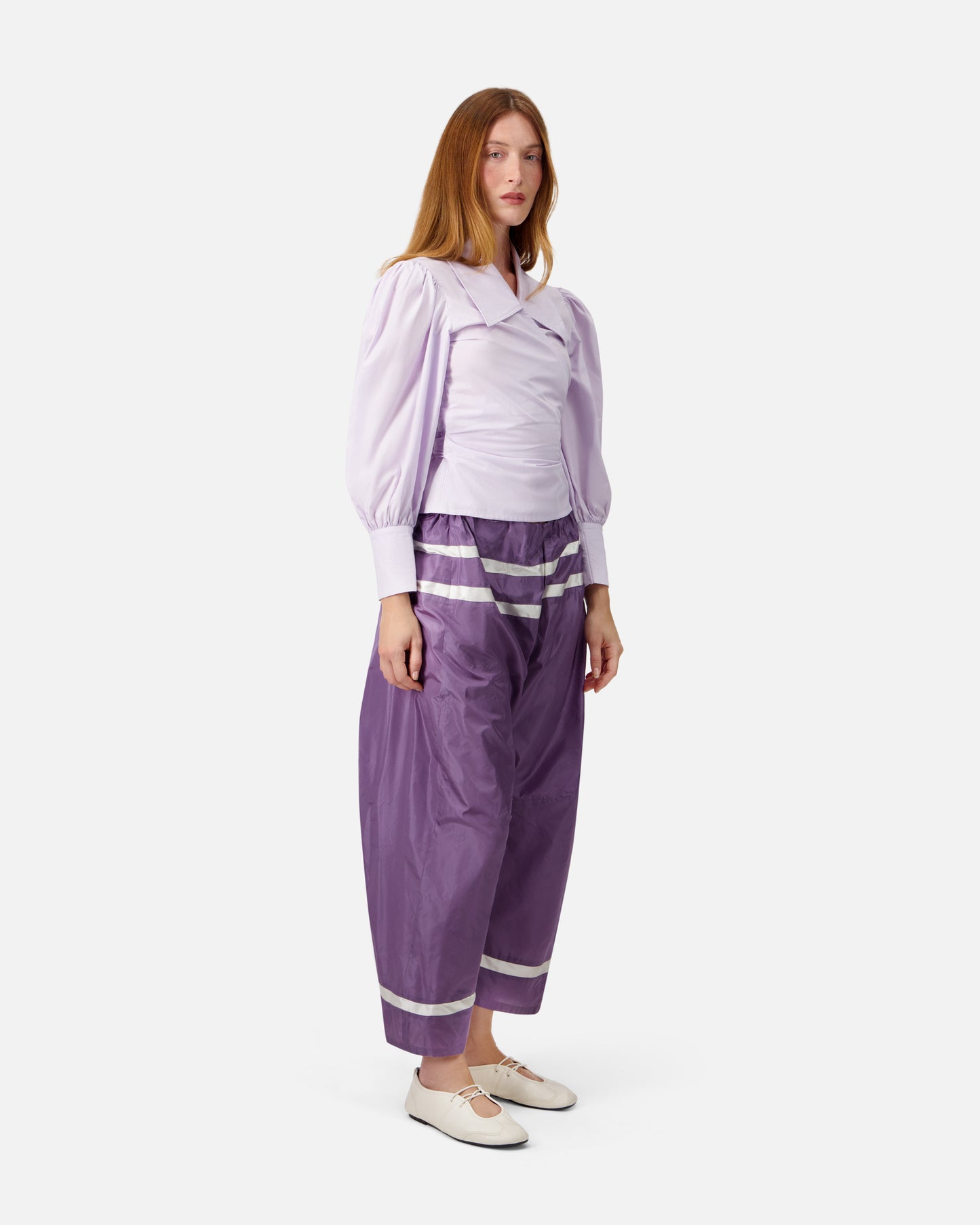 WIDE-LEG SILK TROUSERS