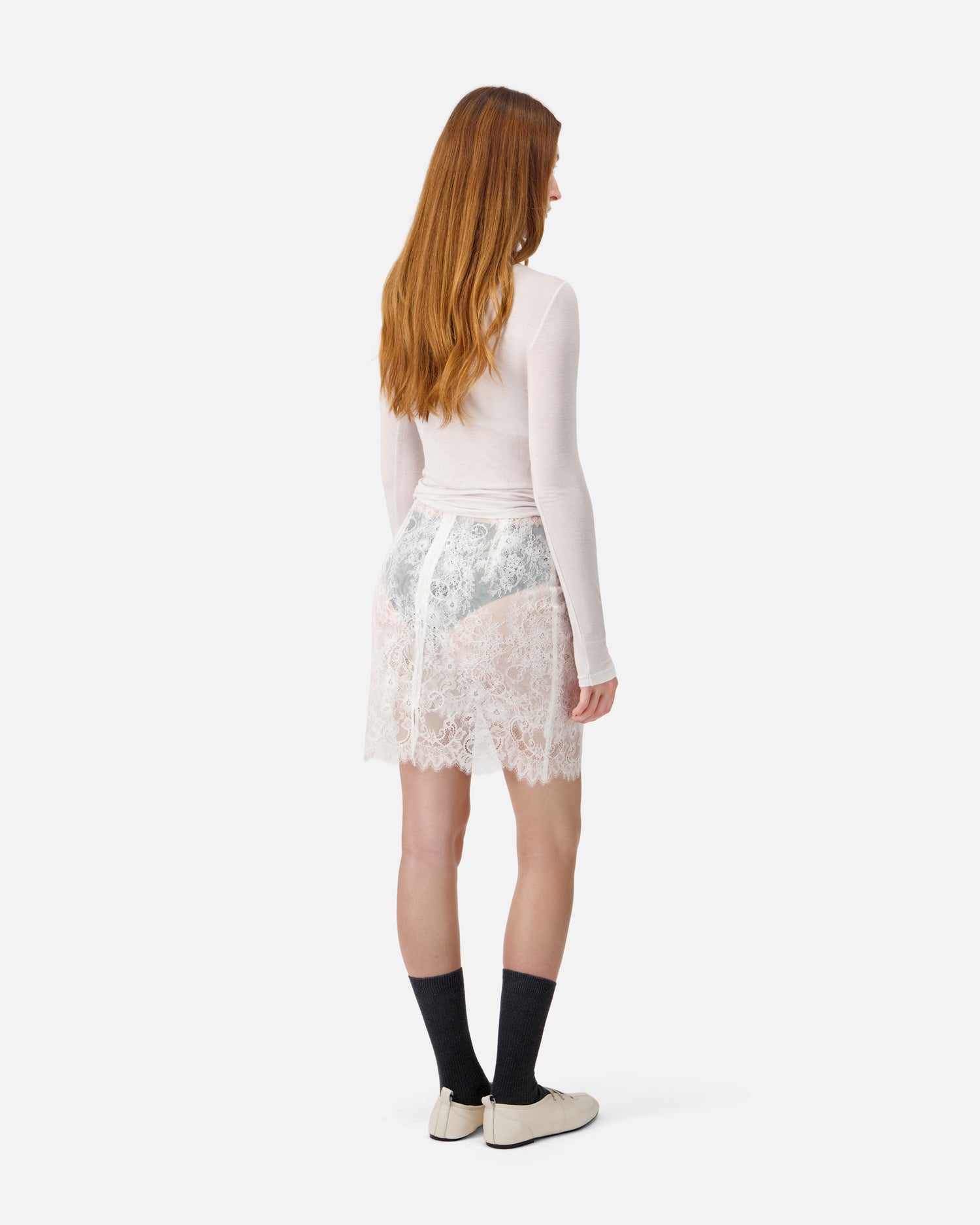 LACE PENCIL SKIRT
