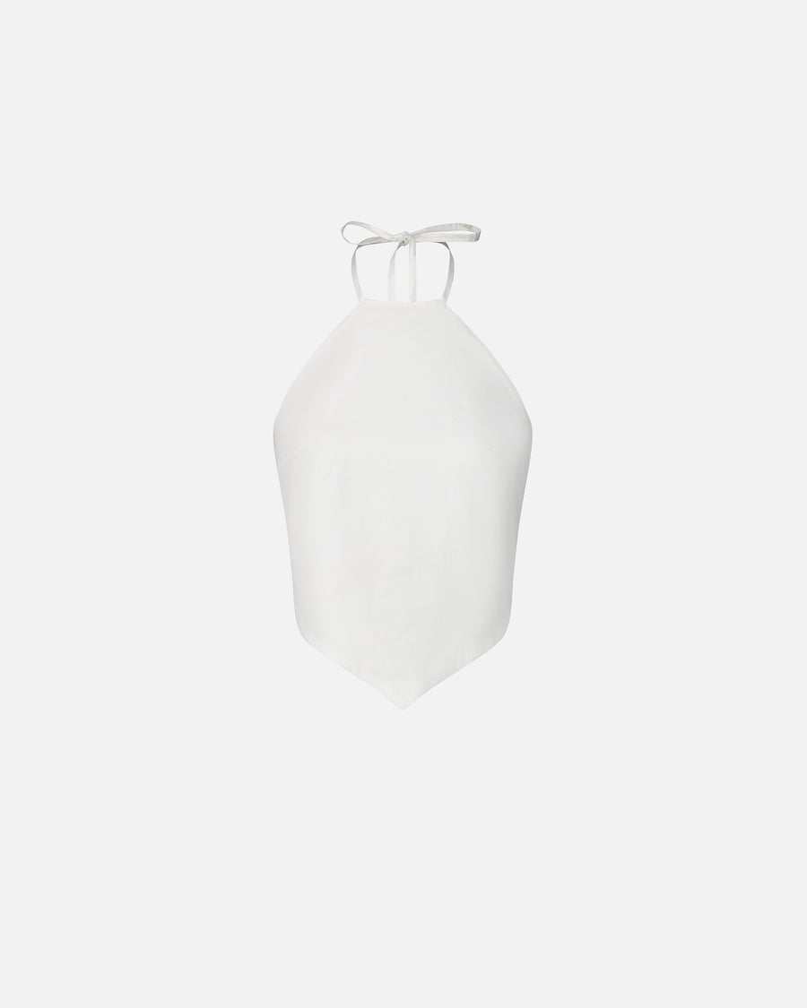 HALTER POPLIN TOP