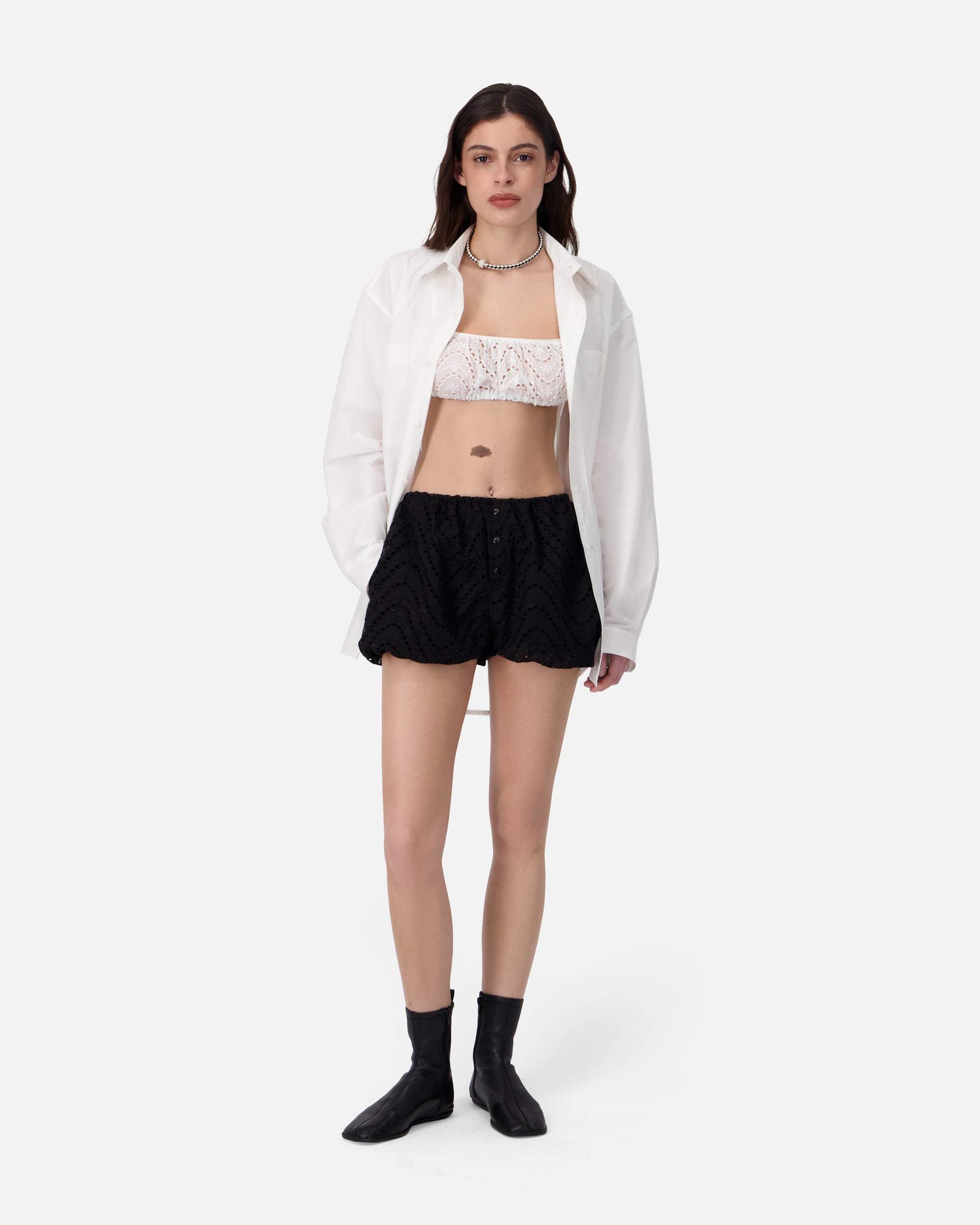 EMBROIDERED BLOOMER SHORT