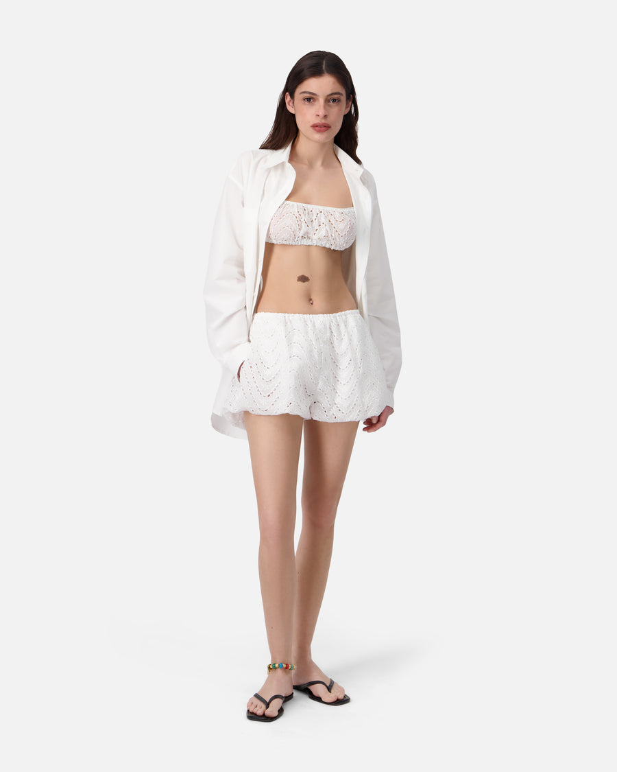EMBROIDERED BLOOMER SHORT