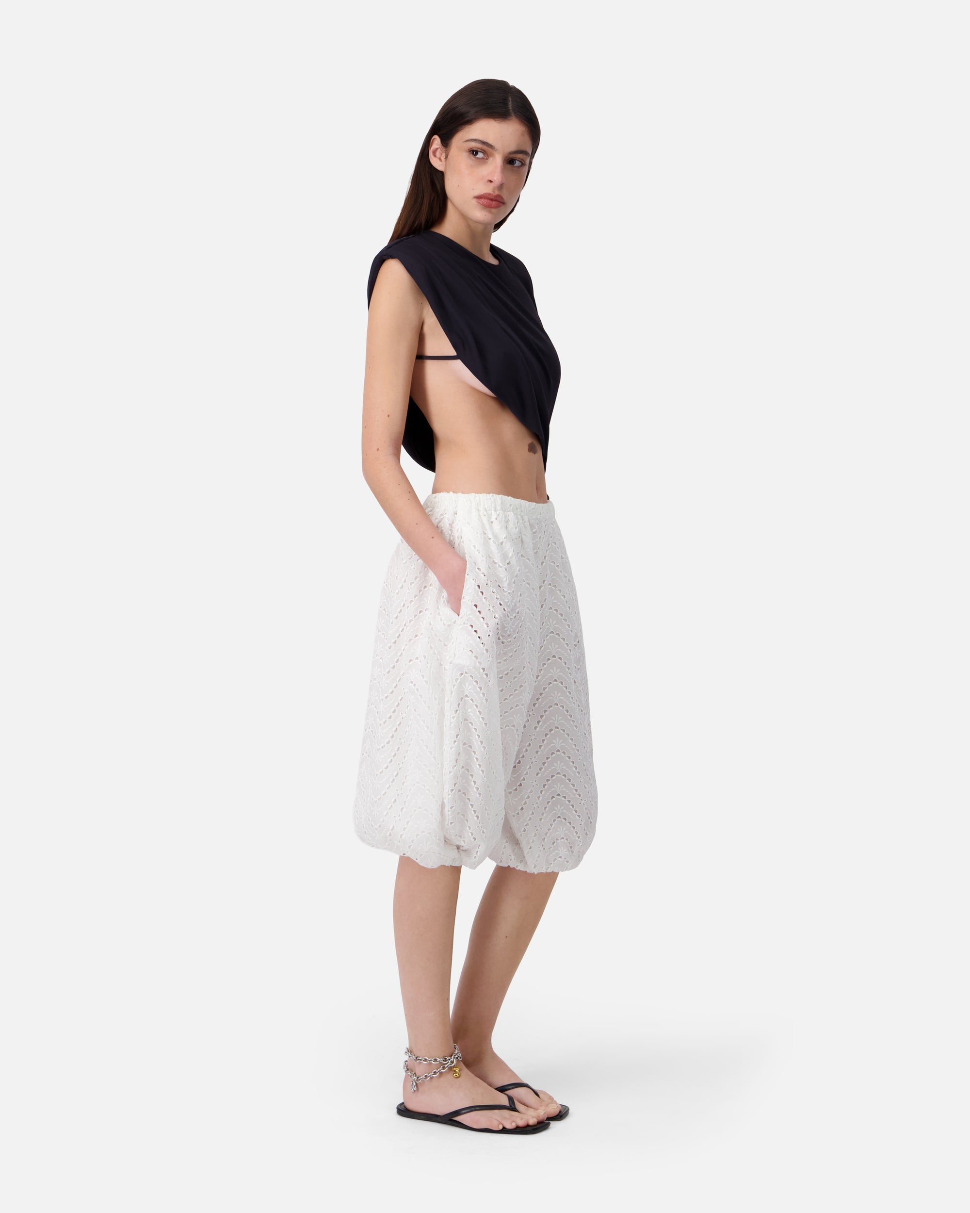 DRAPED CUT-OUT TOP