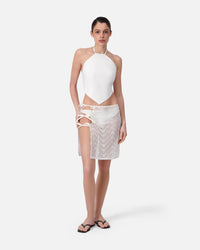 HALTER POPLIN TOP
