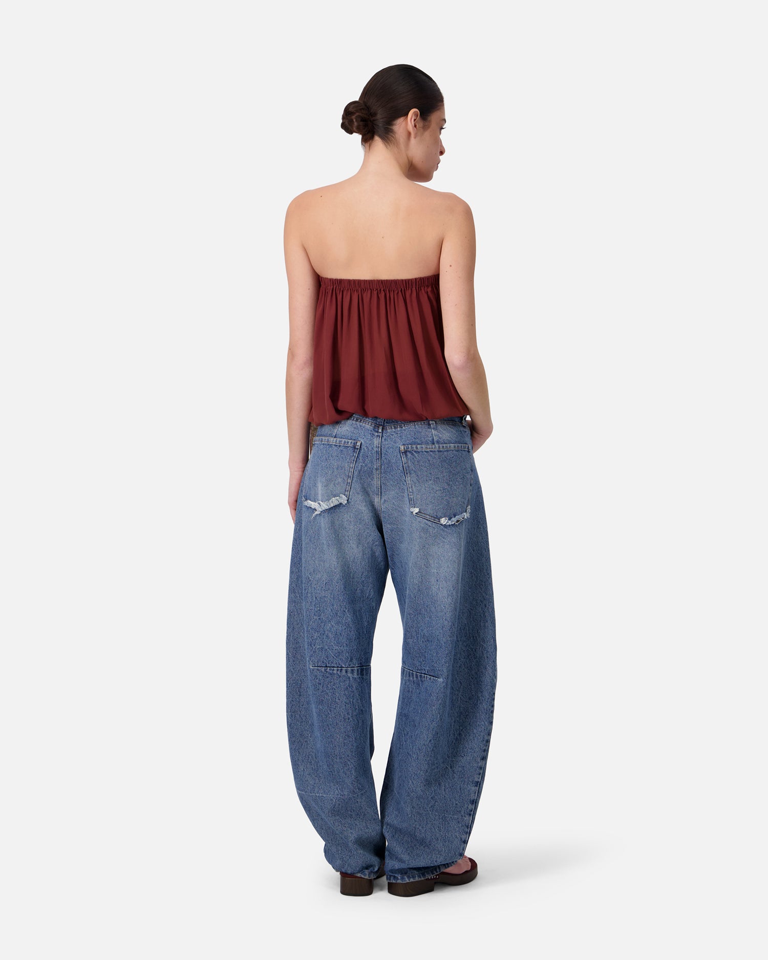 SILK CHIFFON BUSTIER