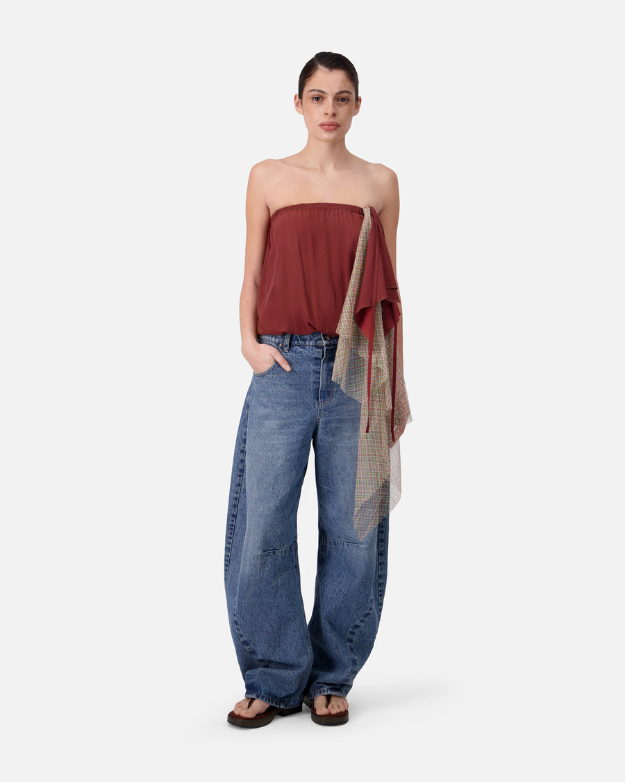SILK CHIFFON BUSTIER