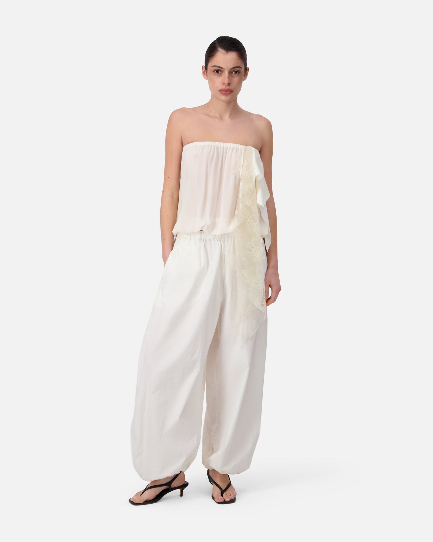 SILK CHIFFON BUSTIER