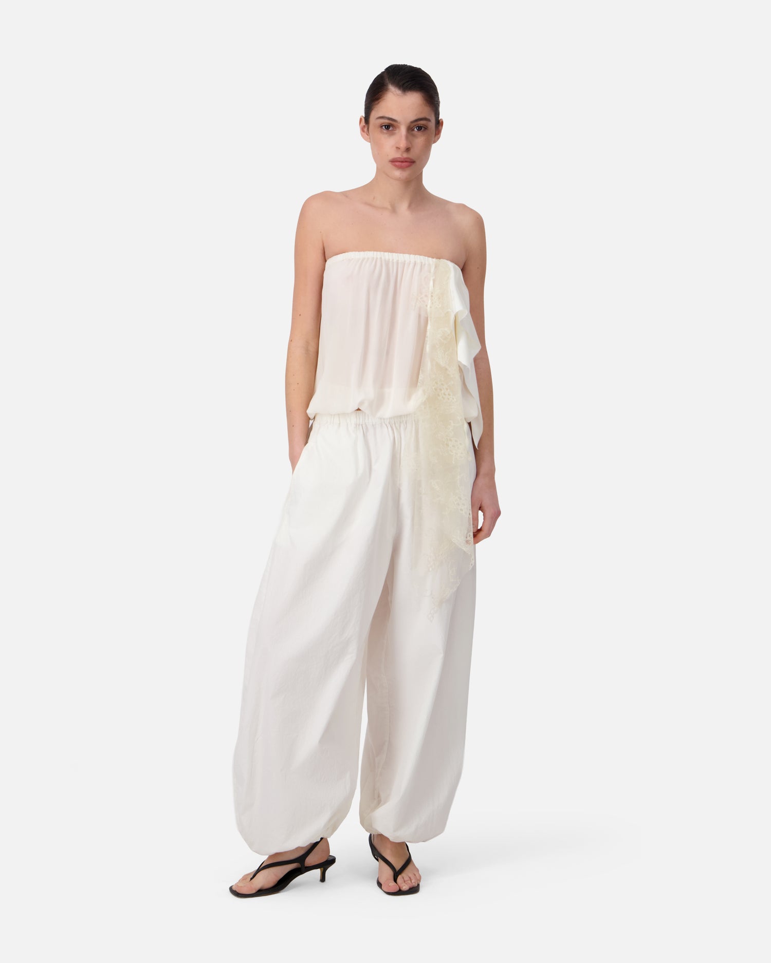 SILK CHIFFON BUSTIER