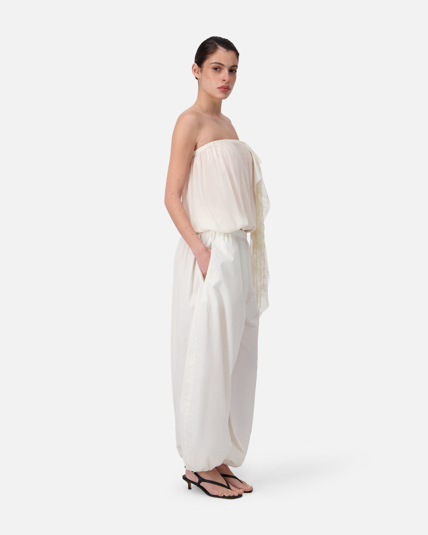 SILK CHIFFON BUSTIER