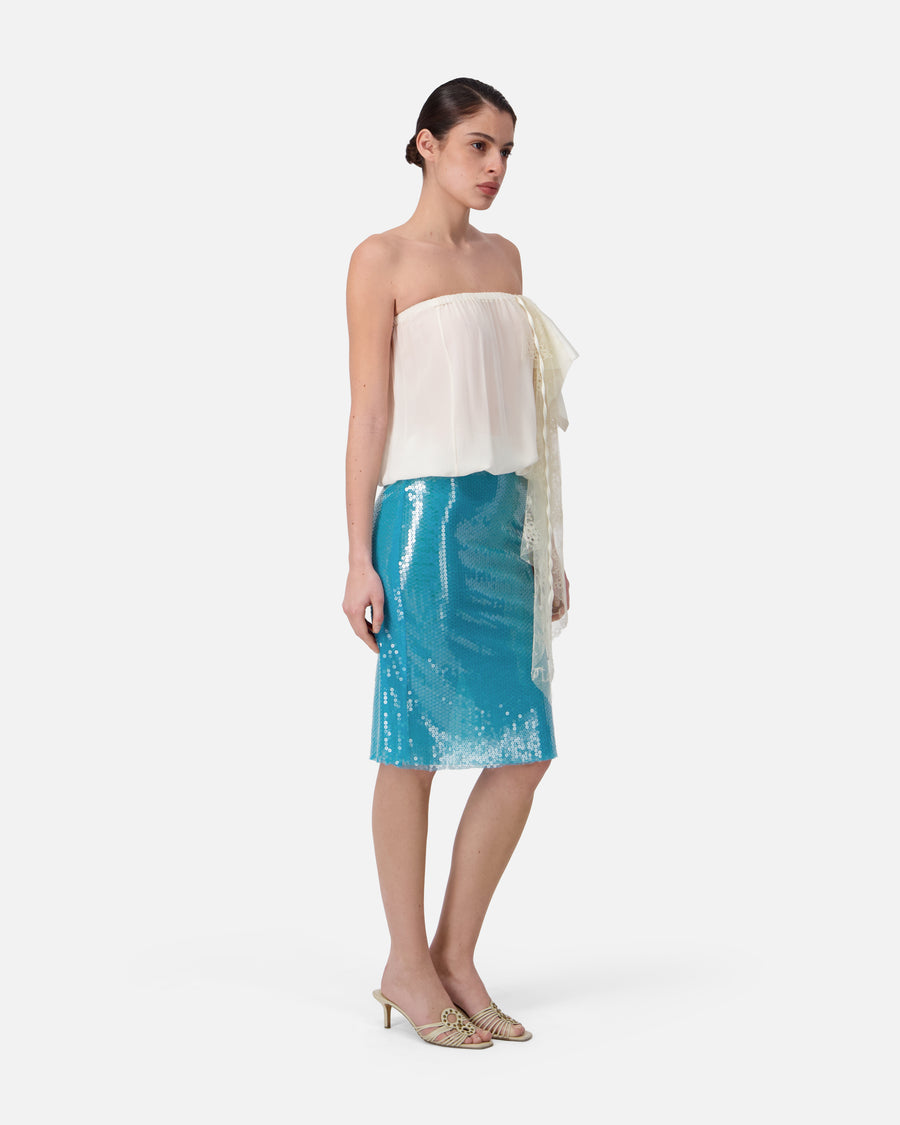 LIQUID SEQUIN SKIRT