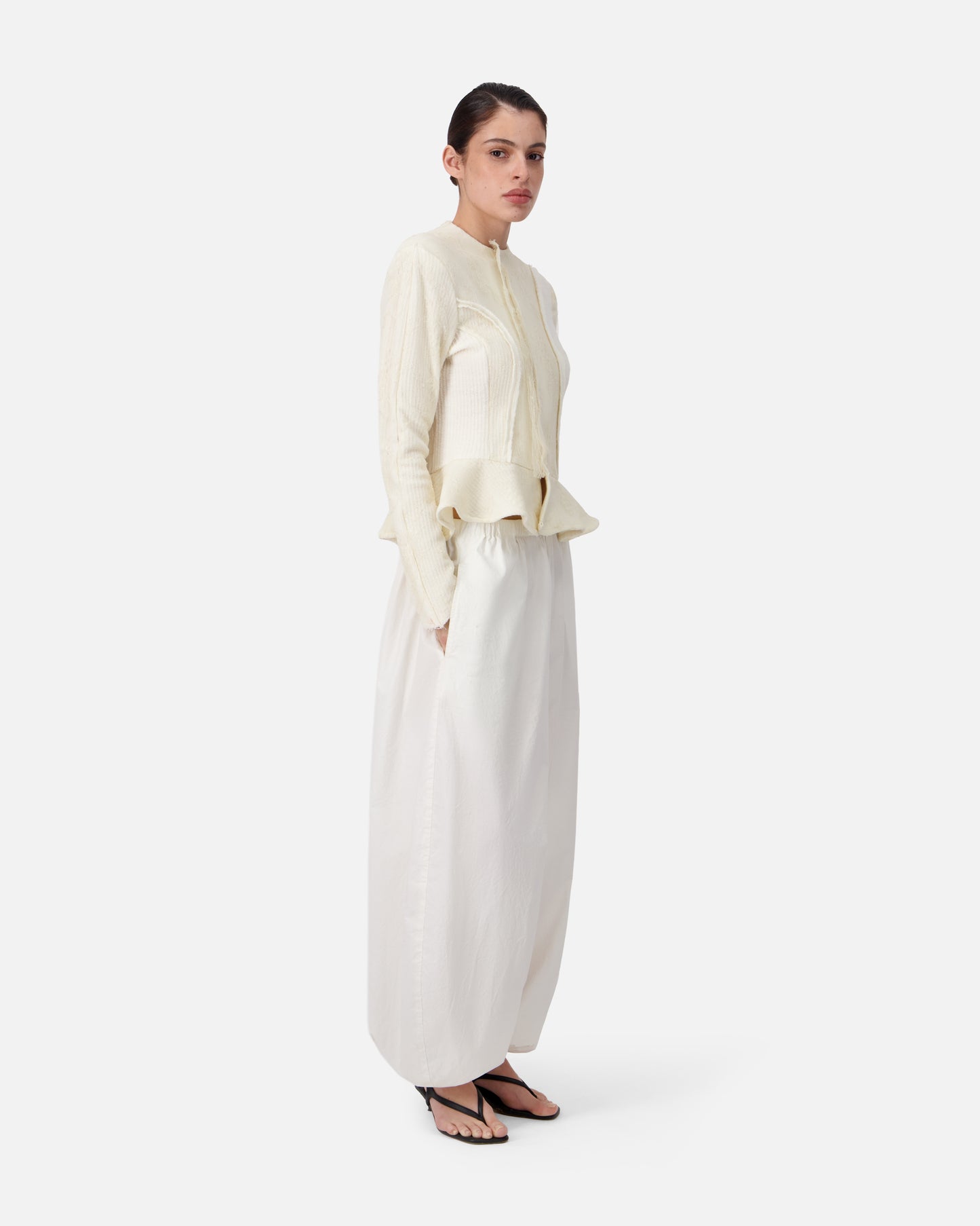 STRUCTURED JACKET WITH LACE ORNEMENTS