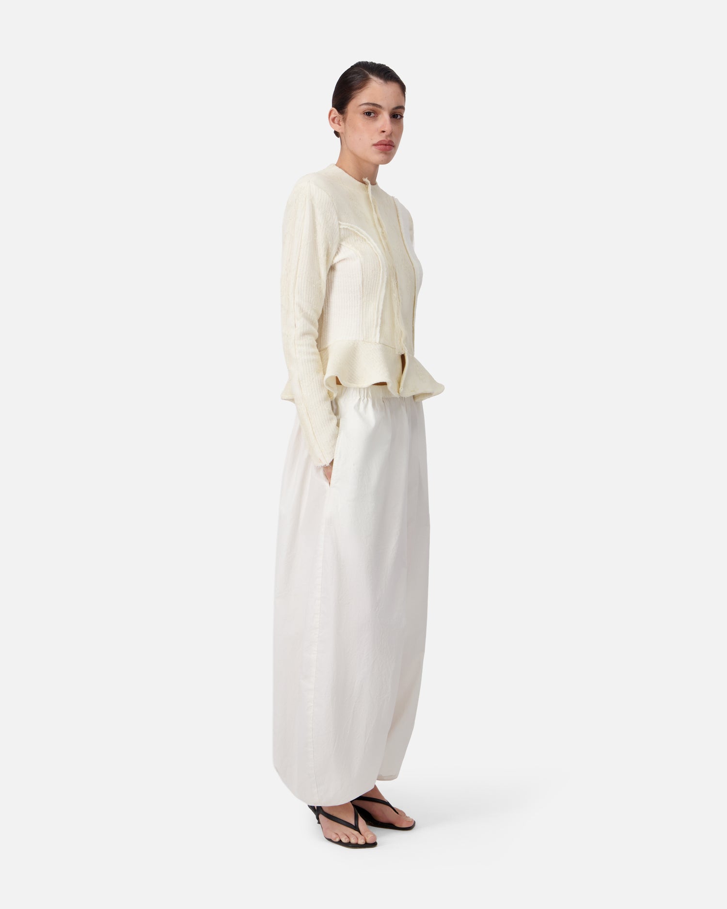 STRUCTURED JACKET WITH LACE ORNEMENTS